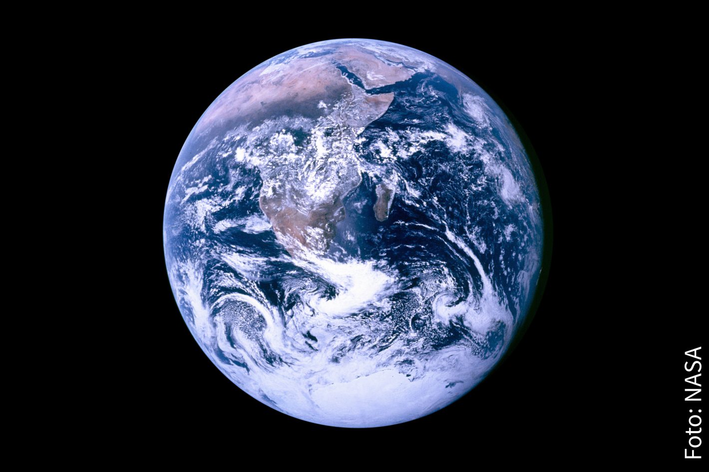Ansicht der Erde aus dem Weltall